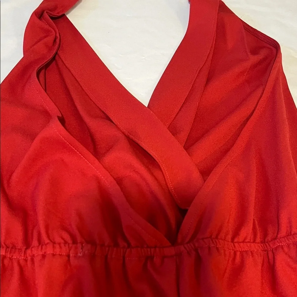 Hot & Delicious Red Halter Tie-Back One-Piece Romper